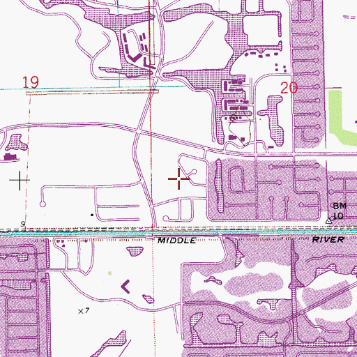 Topographic Map of Welleby Elementary School, FL