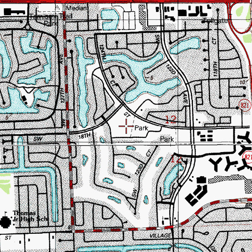 Topographic Map of Wesley Matthews Elementary School, FL
