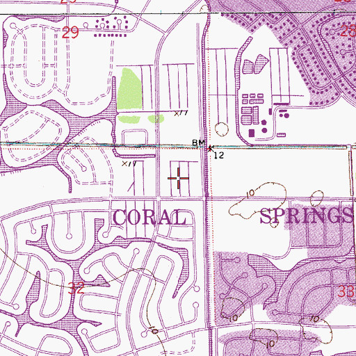 Topographic Map of West Atlantic Branch Library, FL
