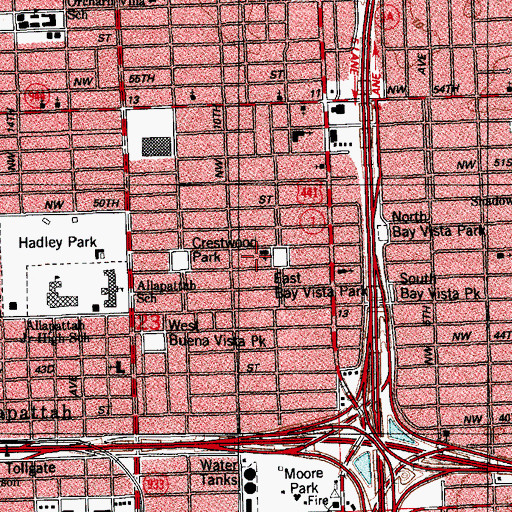 Topographic Map of Unification Academy for Learning West, FL