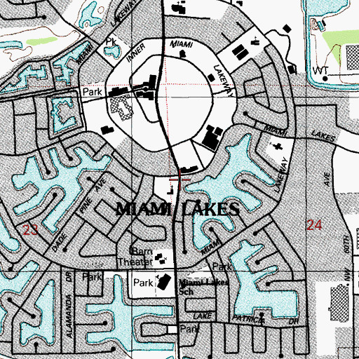Topographic Map of United Lakes Methodist Preschool, FL