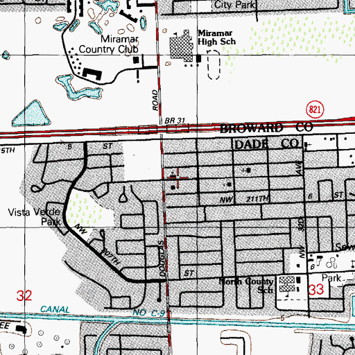 Topographic Map of Universal Academy, FL