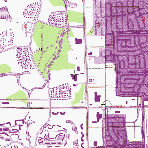 Topographic Map of University Hospital and Medical Center, FL