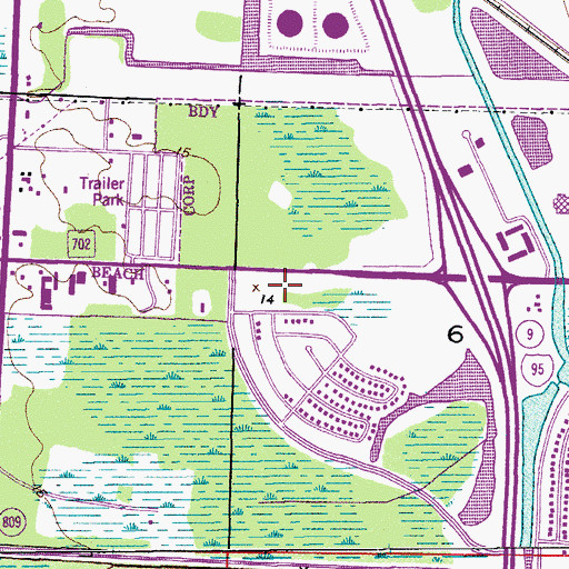 Topographic Map of The Imagine School, FL