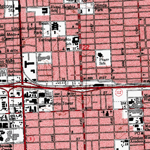 Topographic Map of The Learning School 2 Day Care Center, FL