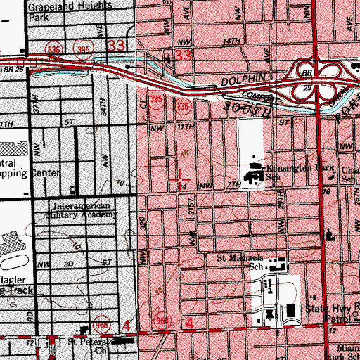 Topographic Map of The Pumpkin Share Day Care Center, FL