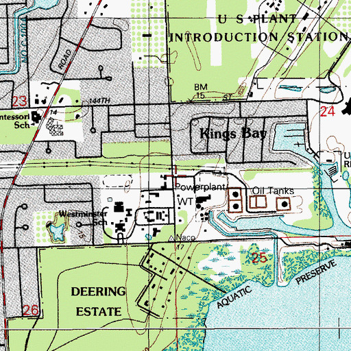 Topographic Map of Three Cs Preschool, FL