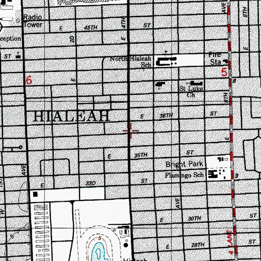 Topographic Map of Thumbelina Learning Center, FL