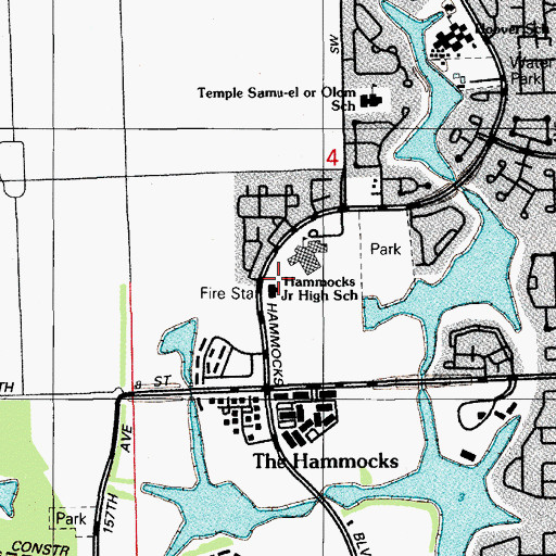 Topographic Map of Town Center Pre - School, FL