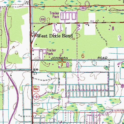 Topographic Map of Tradewinds Elementary School, FL