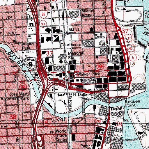 Topographic Map of Trinity International University, FL