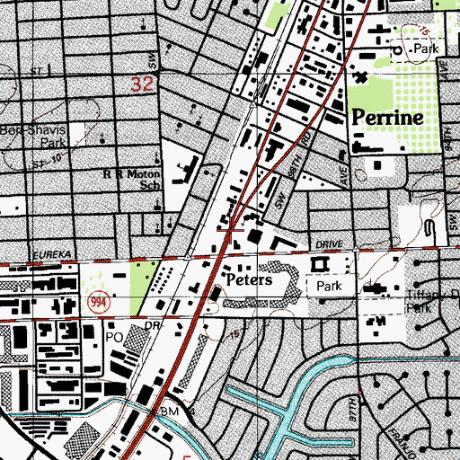 Topographic Map of The Caring Place Day Care Center, FL