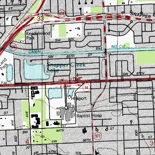 Topographic Map of The Children's Center, FL