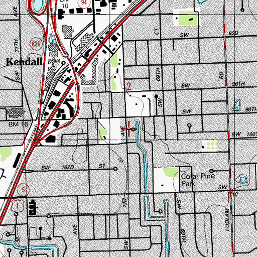 Topographic Map of The Family Center, FL