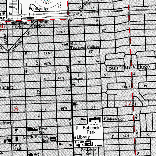 Topographic Map of The Glory of God Christian School, FL