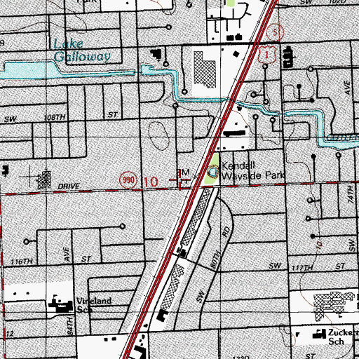 Topographic Map of The Hamel School for Children, FL