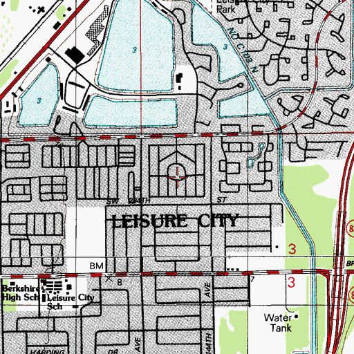 Topographic Map of Sunrise Village Mobile Home Park, FL