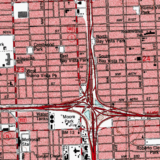 Topographic Map of Sunshine and Sunset Adult Day Care Center, FL