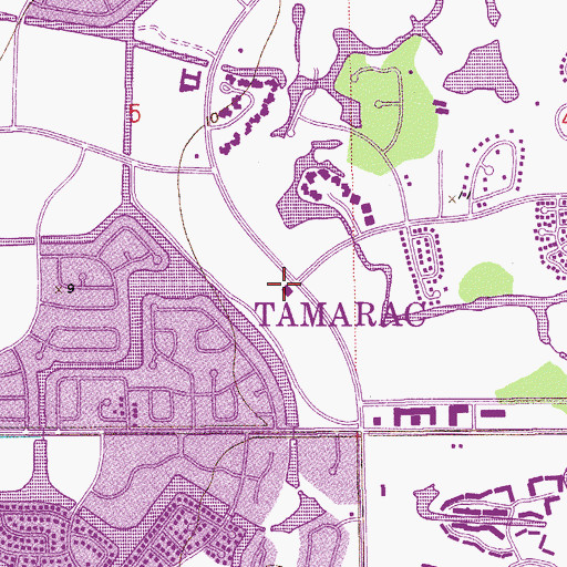 Topographic Map of Tamarac City Hall, FL