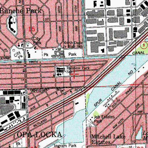 Topographic Map of Taylor Day Care Center, FL