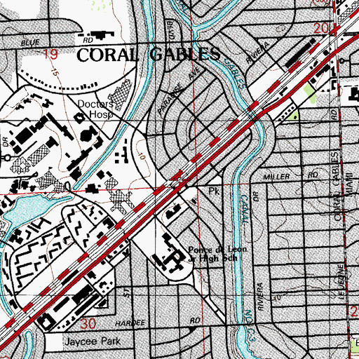 Topographic Map of Temple Judea Nursery School, FL