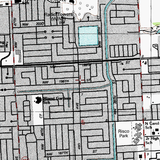 Topographic Map of Tender Loving Care Day Care Center, FL