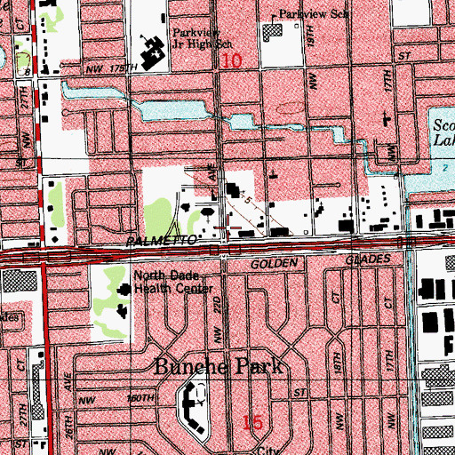 Topographic Map of The Baby School, FL