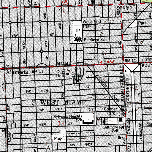 Topographic Map of Sunnyside Trailer Park, FL