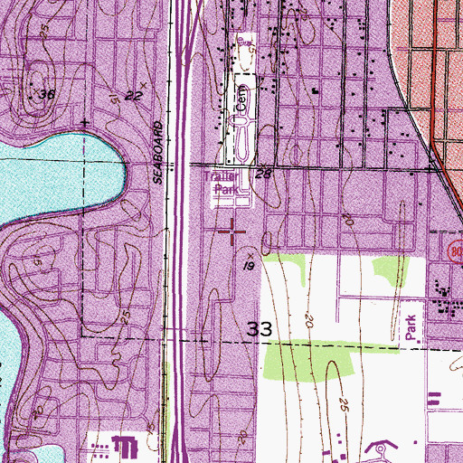 Topographic Map of South Area Middle School of Choice, FL