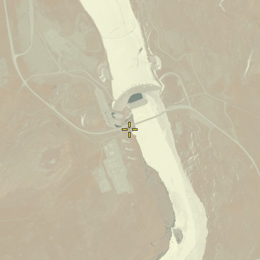 Aerial/Satellite Image of Glen Canyon Dam Visitor Center, AZ