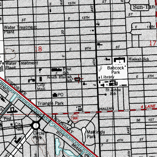 Topographic Map of South Hialeah Elementary Head Start, FL