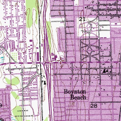 Topographic Map of South Transition Elementary School, FL
