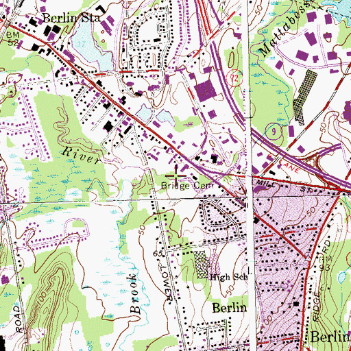 Topographic Map of Hatchery Brook, CT