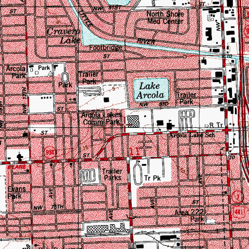 Topographic Map of Sparks Day Care Center, FL