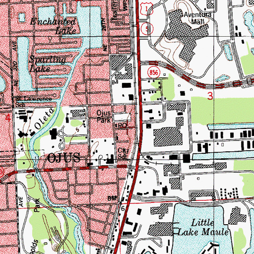 Topographic Map of Spirit of Christ Child Development Center, FL