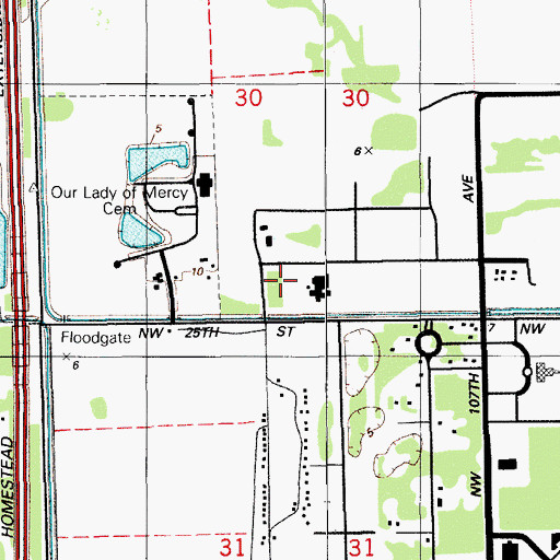 Topographic Map of Somerset Academy Charter High School, FL