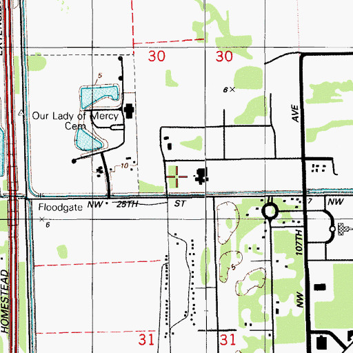 Topographic Map of Somerset Academy Charter Middle School, FL