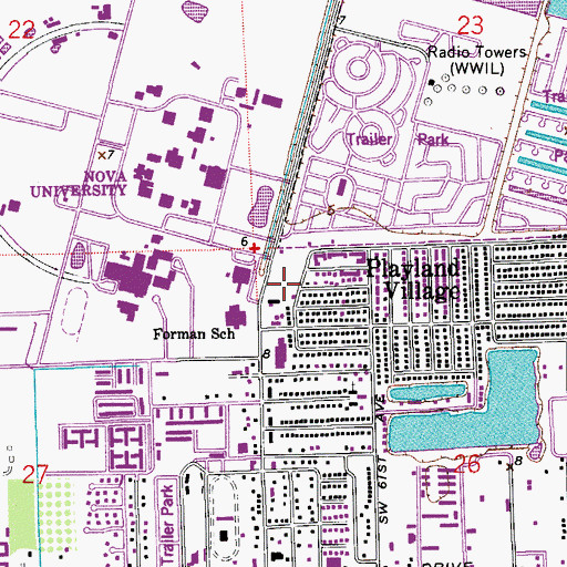 Topographic Map of Somerset Academy Davie Charter, FL