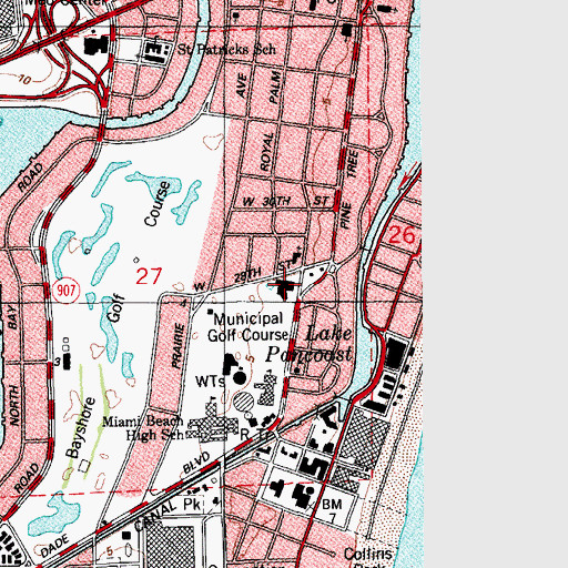 Topographic Map of Scott Rakow Youth Center, FL