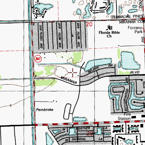 Topographic Map of Sea Castle Elementary School, FL