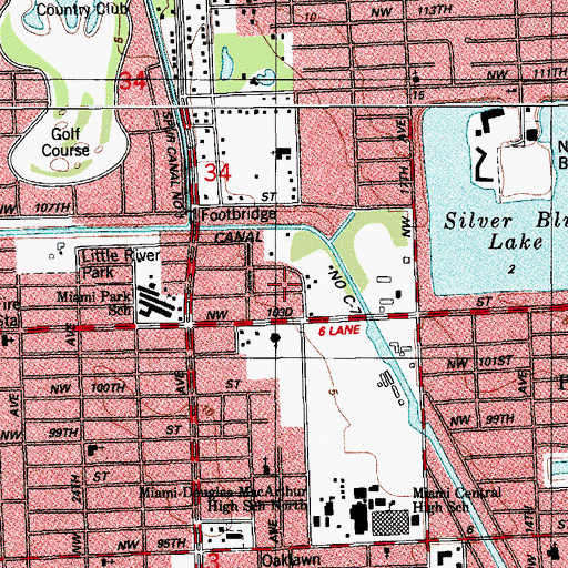 Topographic Map of Sherry and Ernest Hamilton Day Care Center, FL