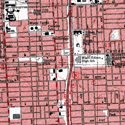 Topographic Map of Sheyes Young Acheiver Day Care Center, FL