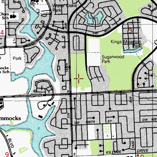 Topographic Map of Shoppes at 104, FL