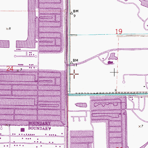 Topographic Map of Shoppes of Sawgrass Shopping Center, FL