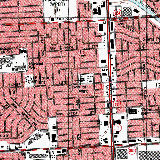 Topographic Map of Sierra Norwood Child Development Center, FL