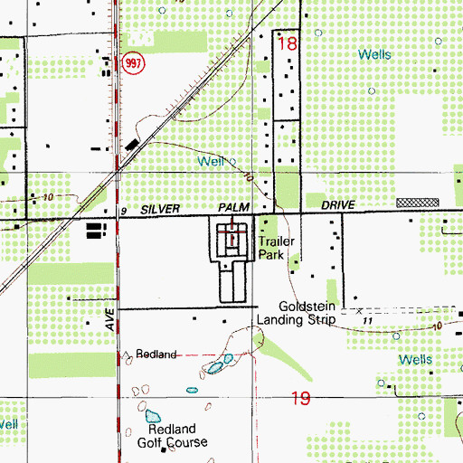 Topographic Map of Silver Palm Place, FL