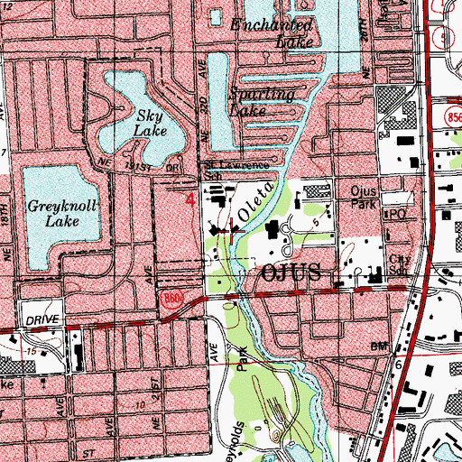 Topographic Map of Sinai Academy, FL