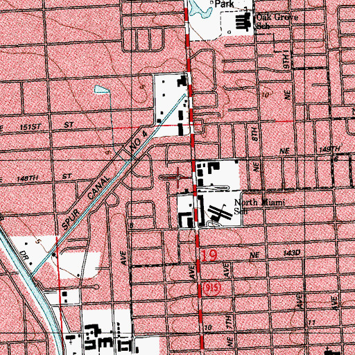 Topographic Map of Sixth Avenue Trailer Park, FL