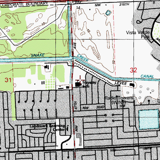 Topographic Map of Doctor Frederica S Wilson - Skyway Elementary School, FL
