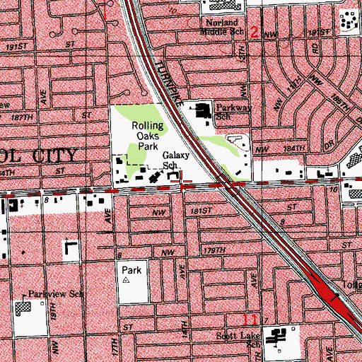 Topographic Map of Small Talk Academy, FL